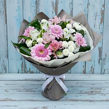 Букет цветов из:  Герберы, Альстромерии и Хризантемы в Елани