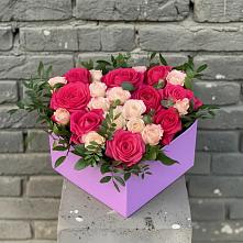 Цветочная композиция из Розы в коробке в Елани