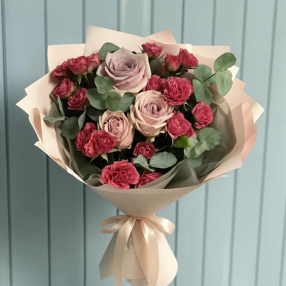 Букет цветов из: Гвоздики и Розы в Елани