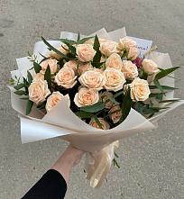 Букет Кремовые розы Латте в Елани