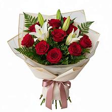 Букет цветов из:  Лилии и Розы в Елани