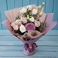 Букет цветов из:  Розы и Лизиантусы в Елани