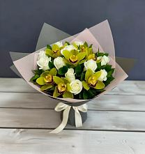 Букет цветов из:  Орхидеи и Розы в Елани