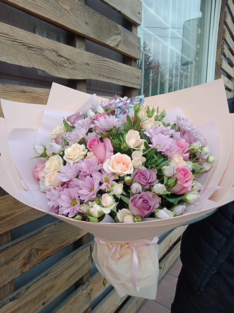 Букет цветов из: Розы и Хризантемы в Елани