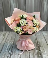 Букет цветов из:  Гвоздики, Розы и Хризантемы в Елани