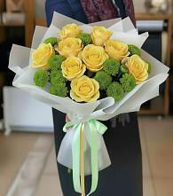 Букет цветов из:  Хризантемы и Розы в Елани