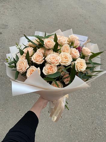 Букет Кремовые розы Латте в Елани
