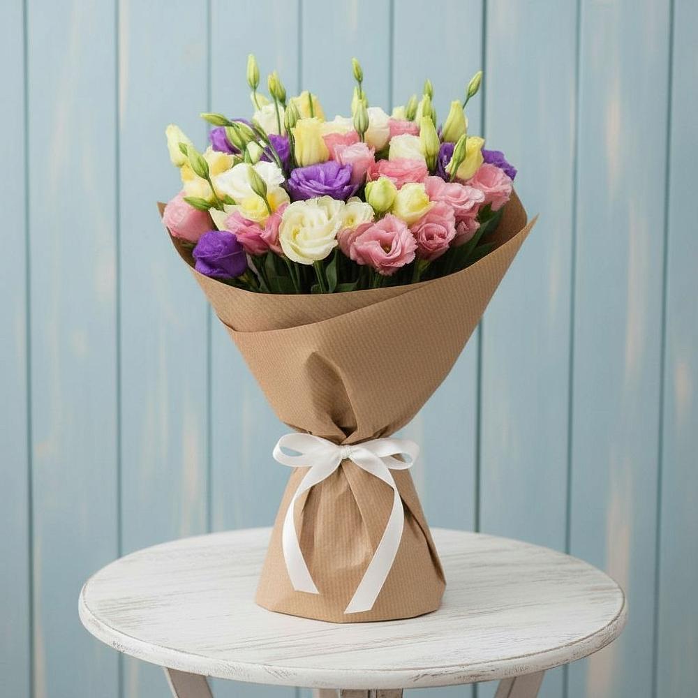 Букет цветов из: Лизиантусы в Елани