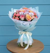 Букет цветов из:  Хризантемы и Розы в Елани