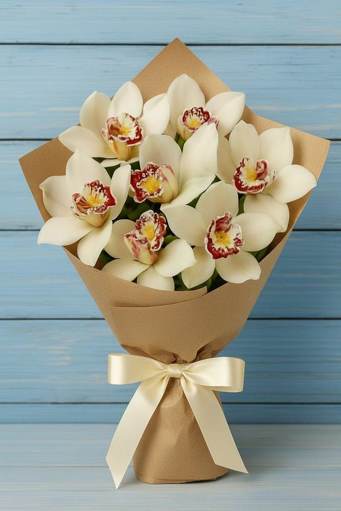 Букет цветов из: Орхидеи и Розы в Елани