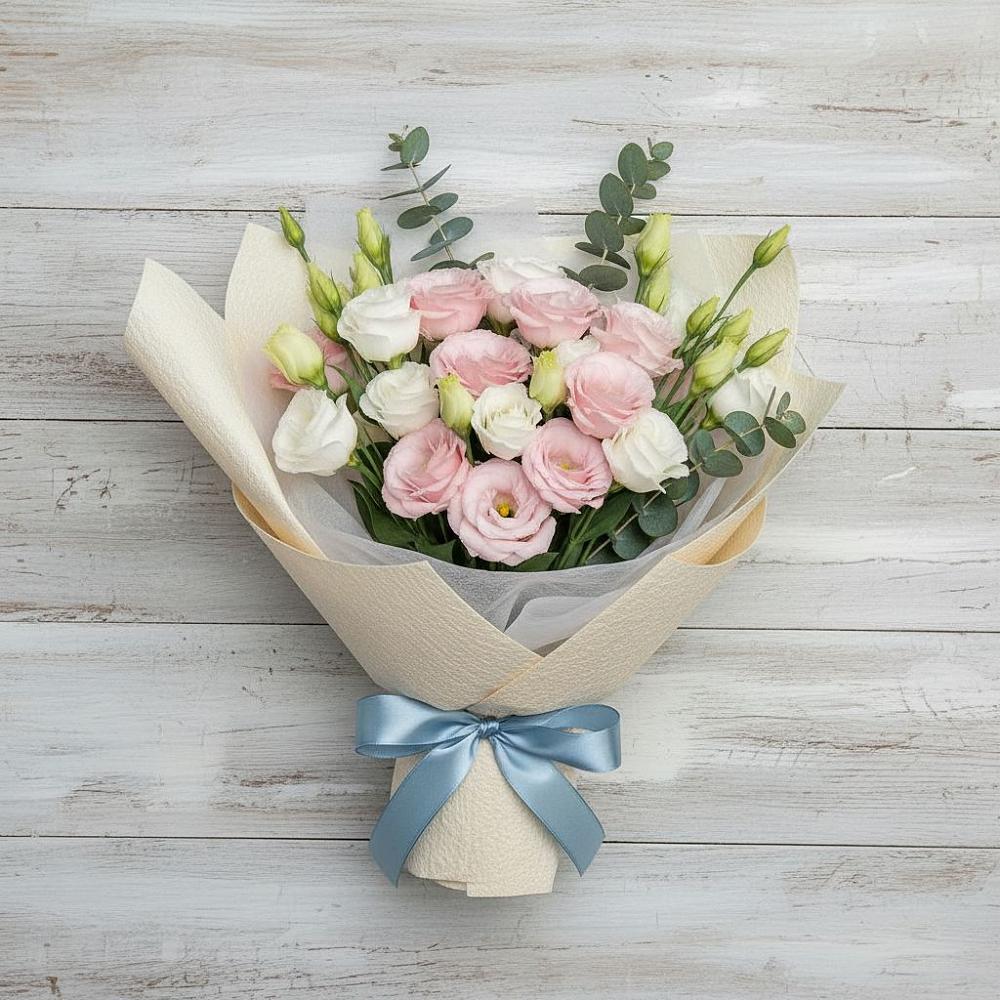 Букет цветов из: Лизиантусы в Елани